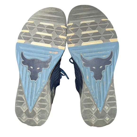 Under Armour HOVR Project Rock 3 Training Sneakers Men's Size 14 Blue Mesh - Picture 6 of 7